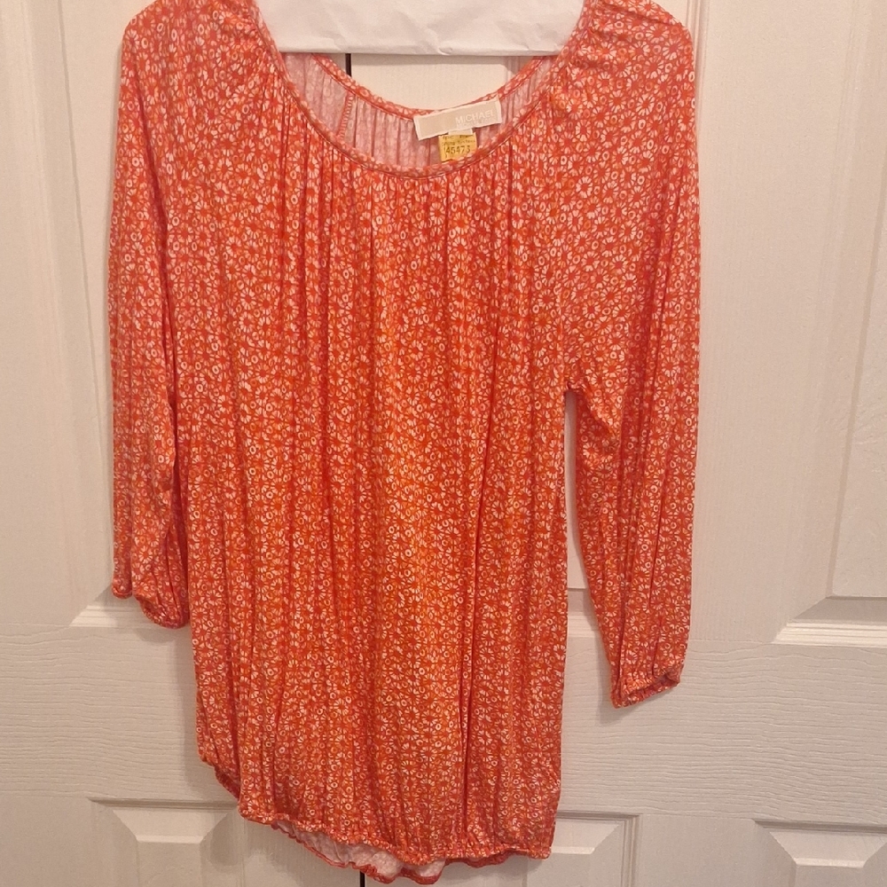 MICHAEL Michael Kors Red Patterned Blouse